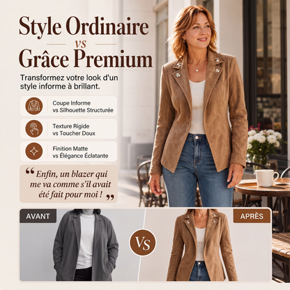 Veste cintrée chic pour femme avec col revers