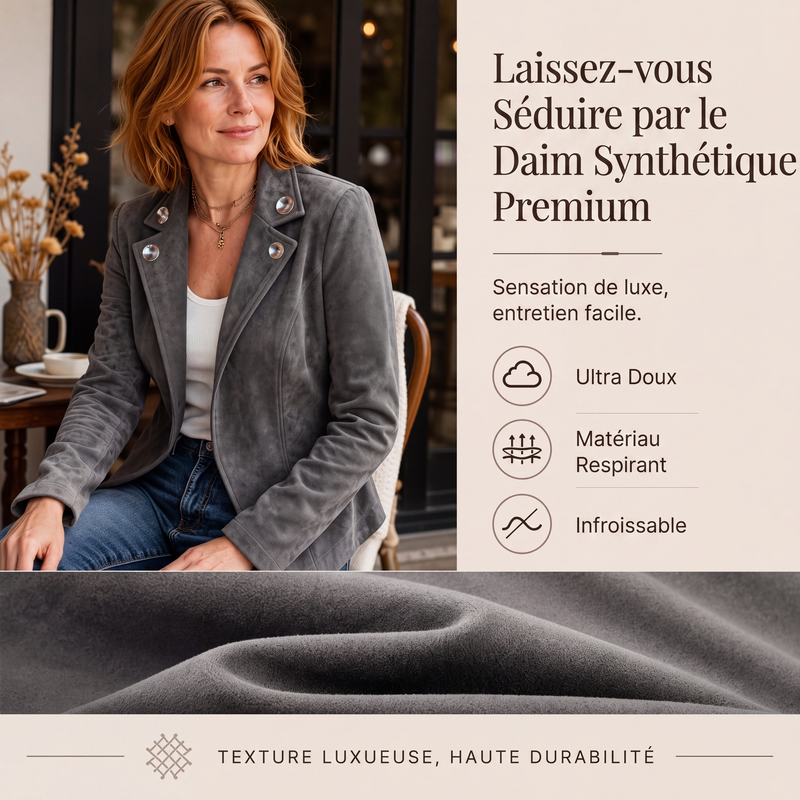 Veste cintrée chic pour femme avec col revers