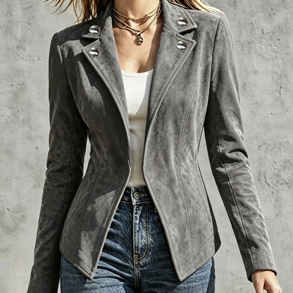Veste cintrée chic pour femme avec col revers
