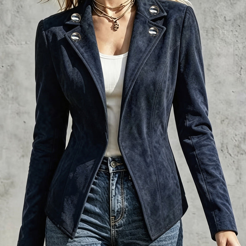 Veste cintrée chic pour femme avec col revers