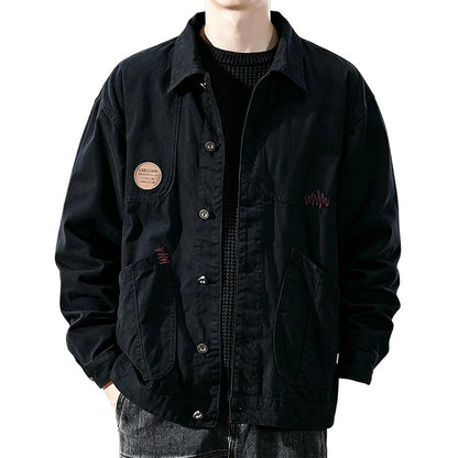 Veste cargo classique coupe ample pour homme