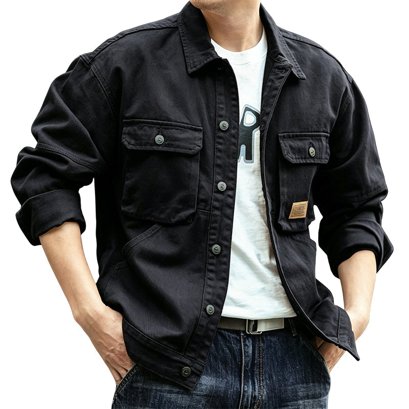 Veste cargo classique coupe ample pour homme