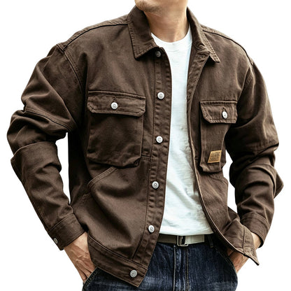 Veste cargo classique coupe ample pour homme