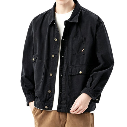 Veste cargo classique coupe ample pour homme