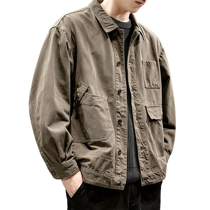 Veste cargo classique coupe ample pour homme