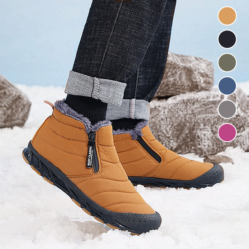 Bottes d'hiver imperméables pour la neige, doublées de fausse fourrure, pour une chaleur optimaleW