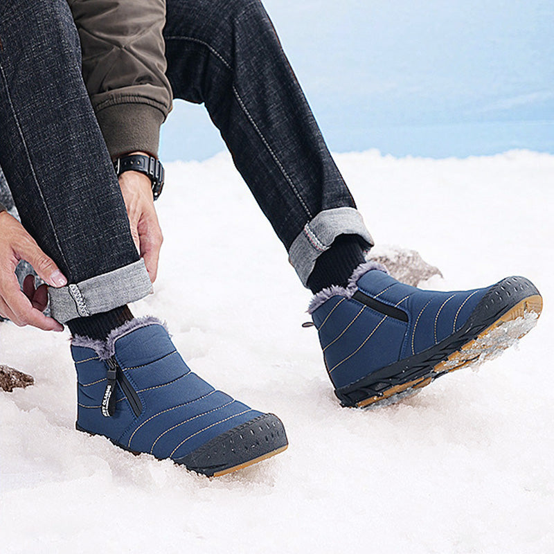 Bottes d'hiver imperméables pour la neige, doublées de fausse fourrure, pour une chaleur optimaleW