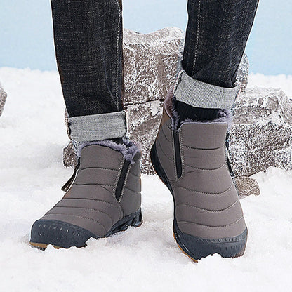 Bottes d'hiver imperméables pour la neige, doublées de fausse fourrure, pour une chaleur optimaleW
