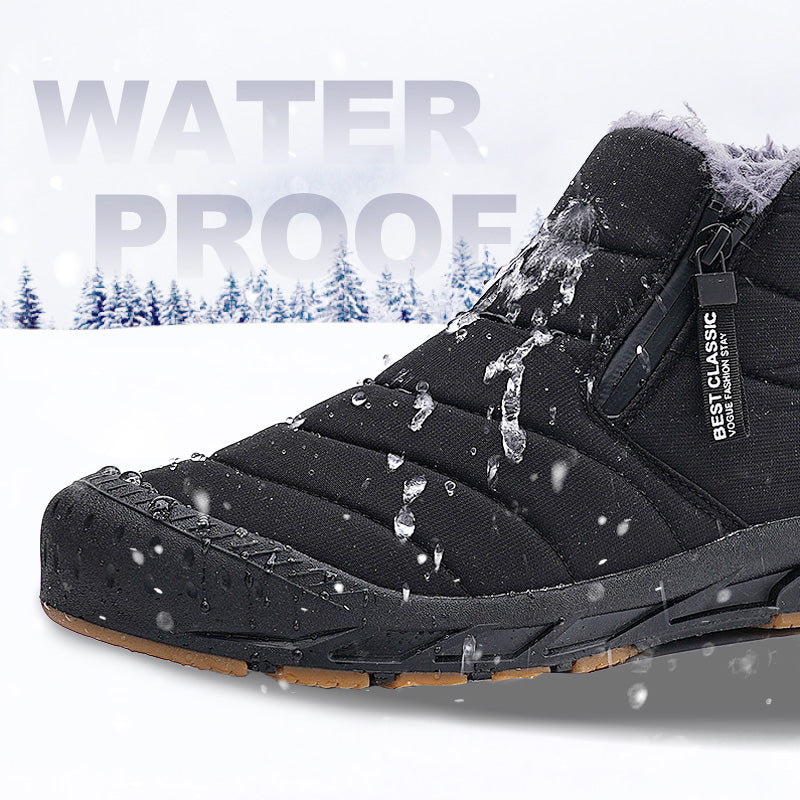 Bottes d'hiver imperméables pour la neige, doublées de fausse fourrure, pour une chaleur optimaleW