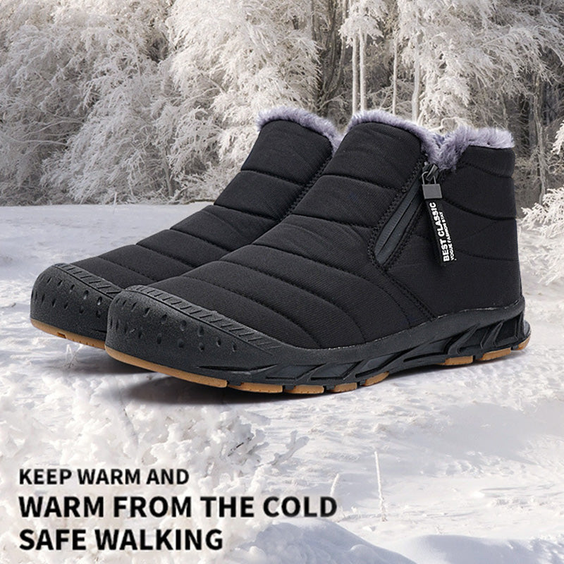 Bottes d'hiver imperméables pour la neige, doublées de fausse fourrure, pour une chaleur optimaleW