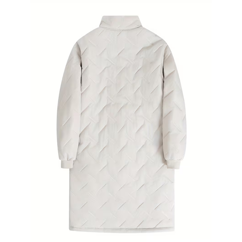 Manteau d'hiver pour homme, longueur moyenne, avec doublure en peluche
