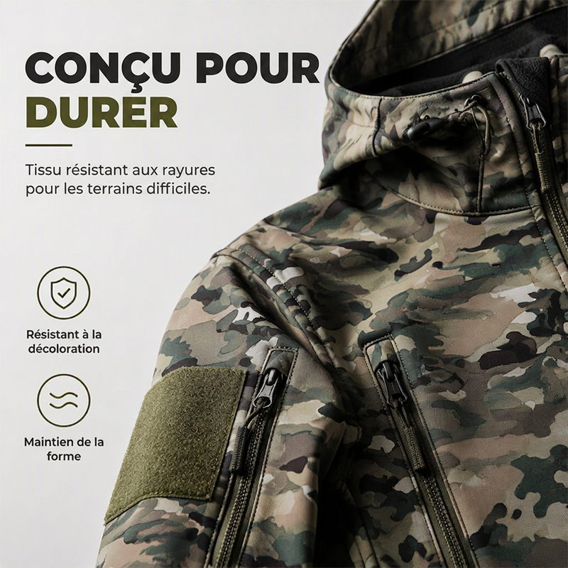Veste à capuche de camouflage outdoor pour homme