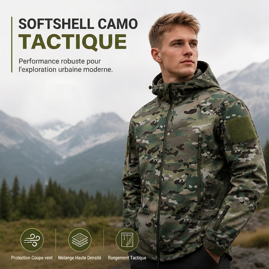Veste à capuche de camouflage outdoor pour homme