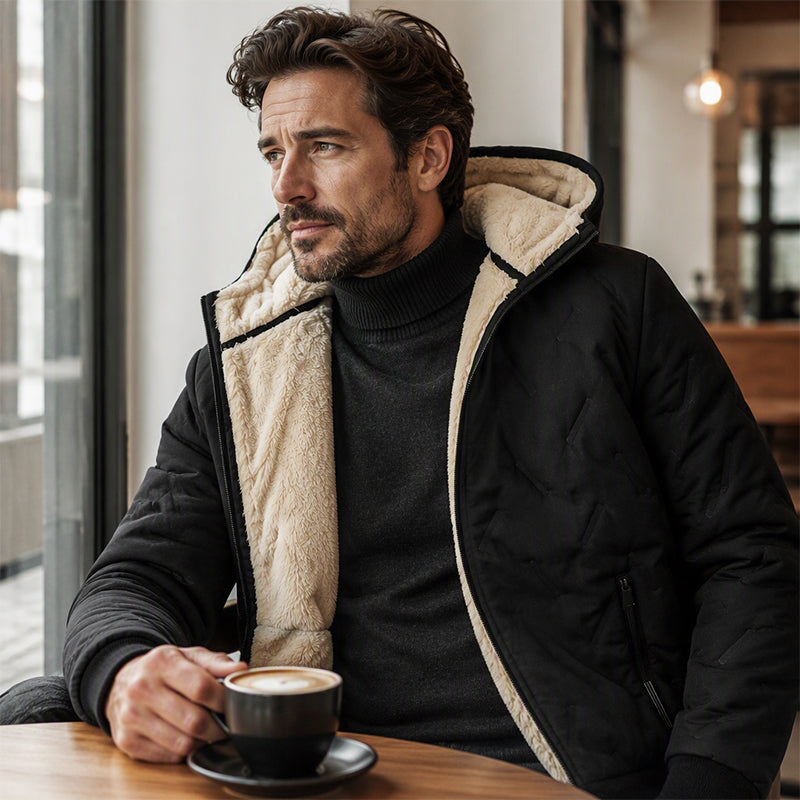 Veste à capuche épaisse d'hiver pour homme