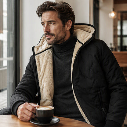 Veste à capuche épaisse d'hiver pour homme