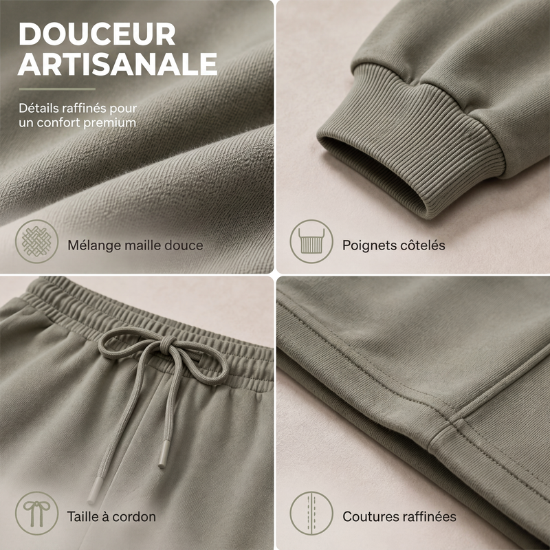 Ensemble haut épaules dénudées et pantalon large pour femme