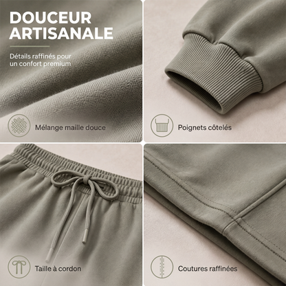 Ensemble haut épaules dénudées et pantalon large pour femme