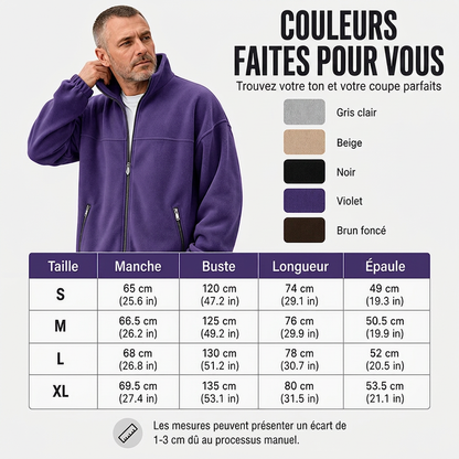Veste chaude décontractée pour homme à col montant