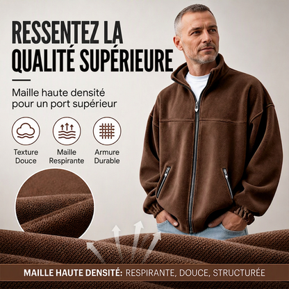 Veste chaude décontractée pour homme à col montant