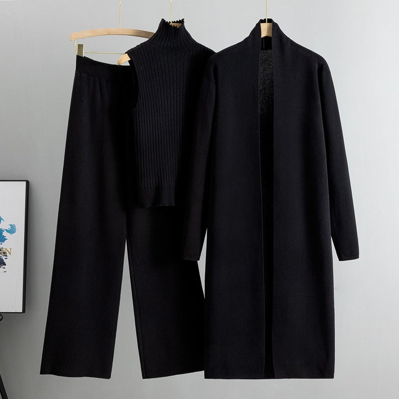 🔥Hot Sale 49% OFF -- free shipping👚3-Piece Set - Autumn Sleeveless Vest & Cardigan & Trousers
