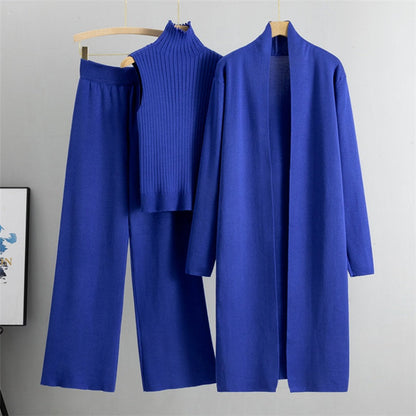 🔥Hot Sale 49% OFF -- free shipping👚3-Piece Set - Autumn Sleeveless Vest & Cardigan & Trousers