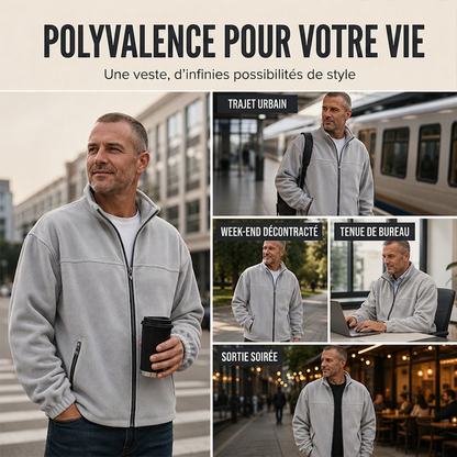Veste chaude décontractée pour homme à col montant