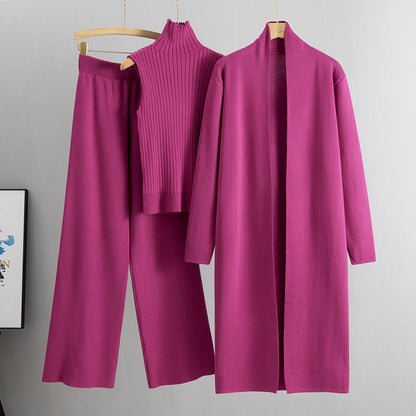 🔥Hot Sale 49% OFF -- free shipping👚3-Piece Set - Autumn Sleeveless Vest & Cardigan & Trousers