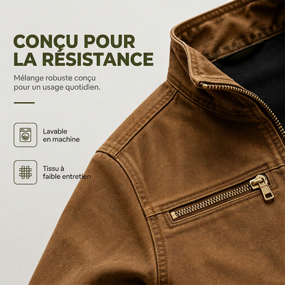 Veste cargo décontractée ajustée pour homme
