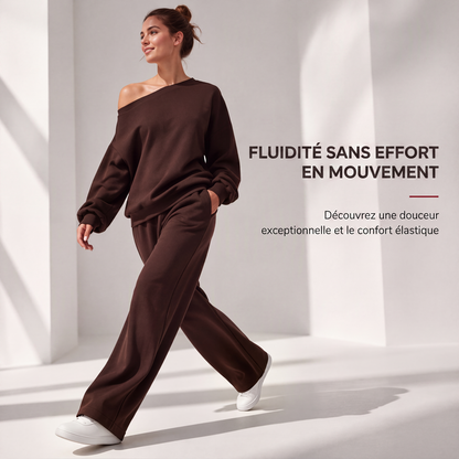 Ensemble 2 pièces sweat-shirt et pantalon de survêtement pour femme