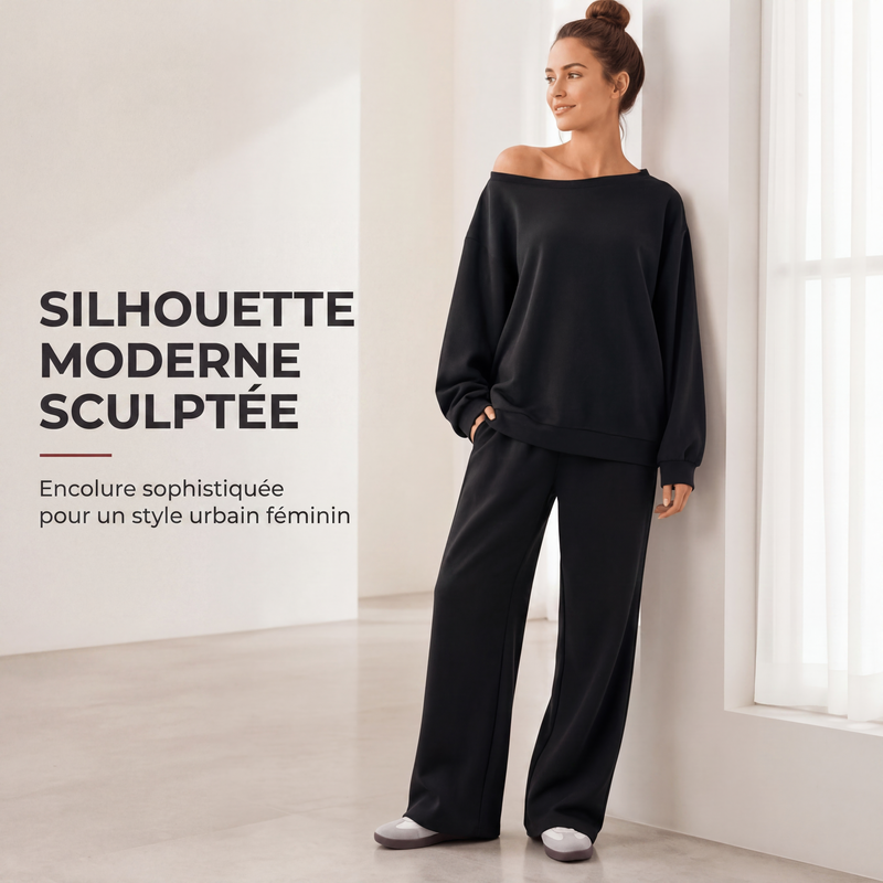 Ensemble 2 pièces sweat-shirt et pantalon de survêtement pour femme