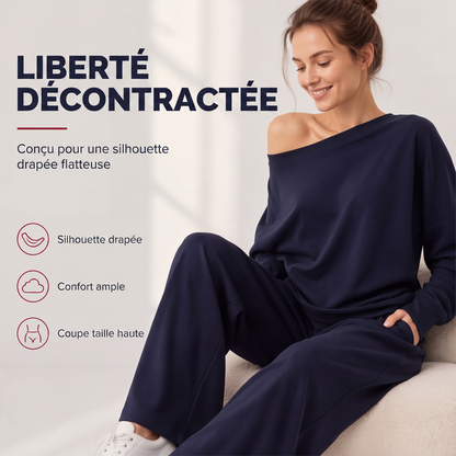 Ensemble 2 pièces sweat-shirt et pantalon de survêtement pour femme