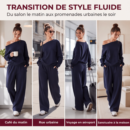 Ensemble 2 pièces sweat-shirt et pantalon de survêtement pour femme