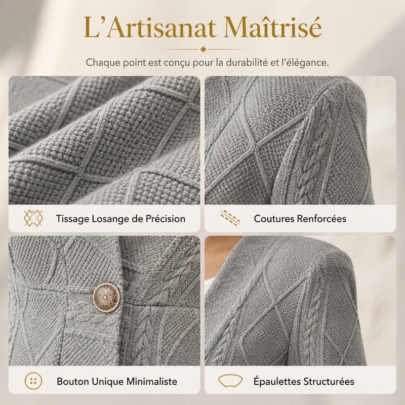 Veste minimaliste à texture unie avec boutons sur le devant