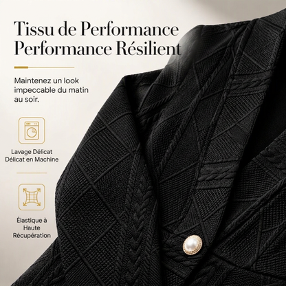 Veste minimaliste à texture unie avec boutons sur le devant