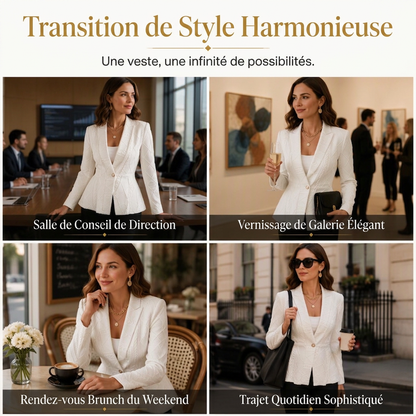 Veste minimaliste à texture unie avec boutons sur le devant