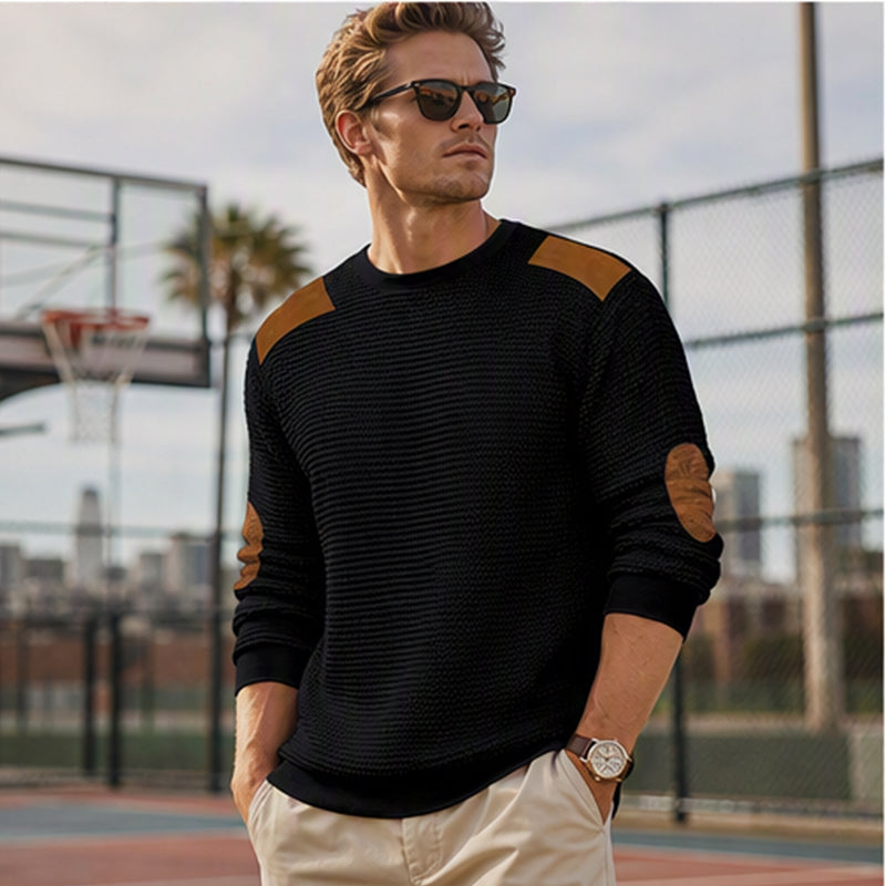 Pull en maille à col rond pour homme