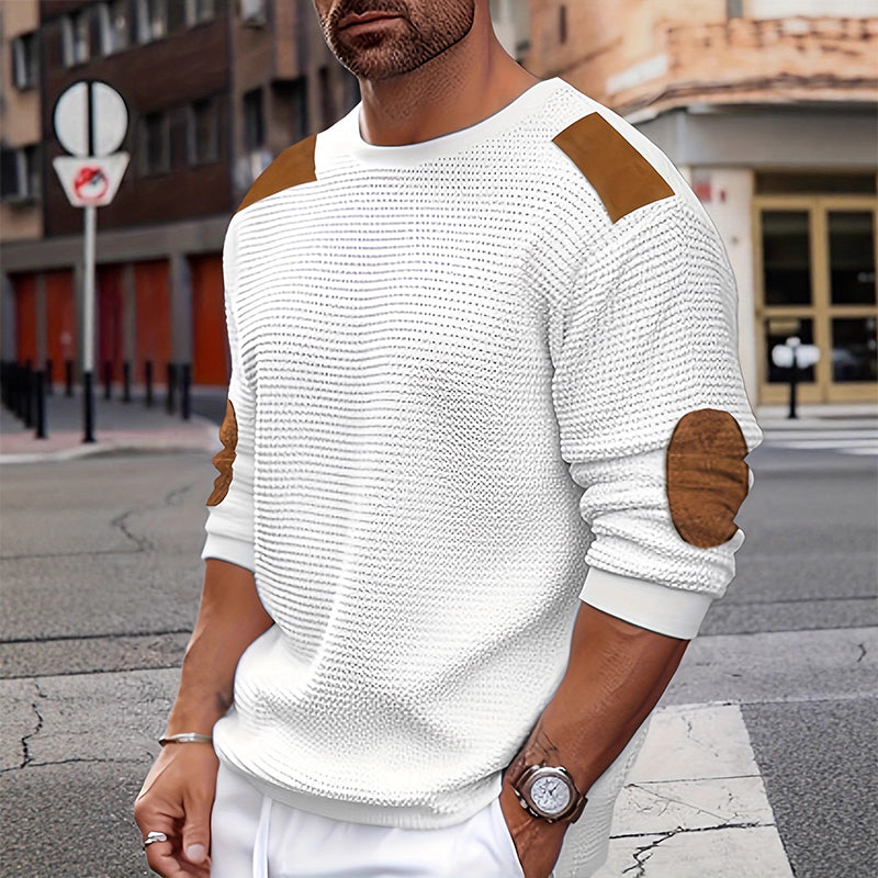 Pull en maille à col rond pour homme