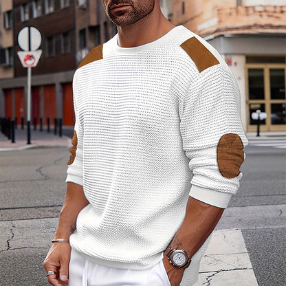 Pull en maille à col rond pour homme