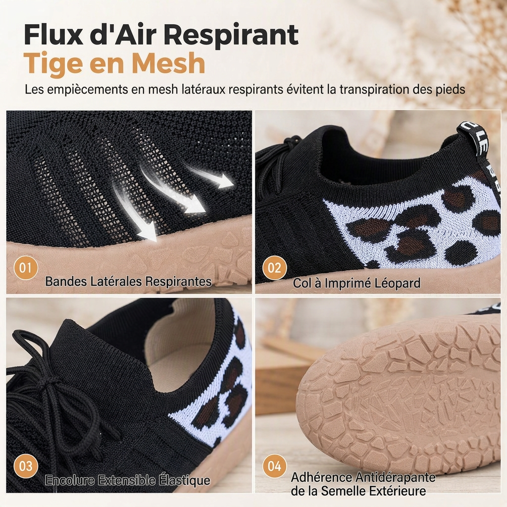 Mocassins à enfiler pour femmes, chaussures plates décontractées d'été, légères et respirantes, grandes tailles disponibles