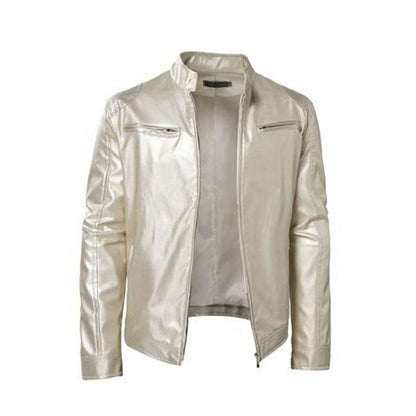 Veste tendance à col montant zippée pour hommes