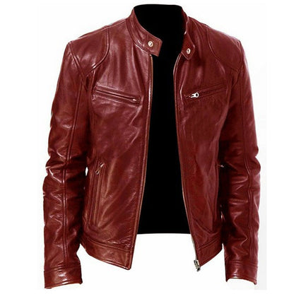 Veste tendance à col montant zippée pour hommes