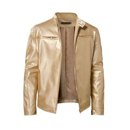 Veste tendance à col montant zippée pour hommes