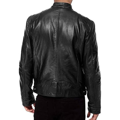 Veste tendance à col montant zippée pour hommes