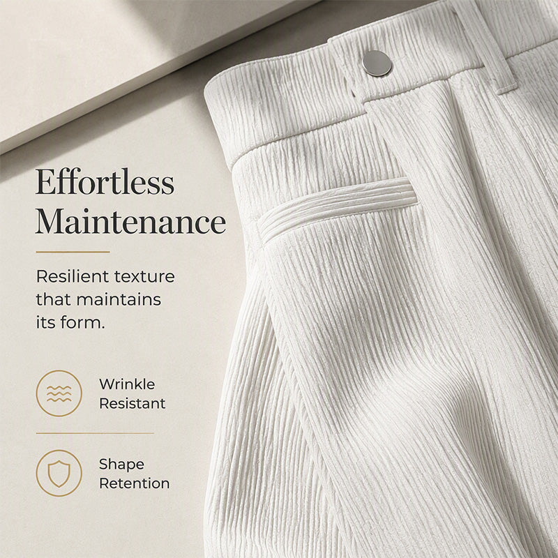 Pantalon large en velours côtelé à taille haute pour femme 
