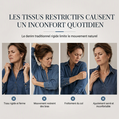 Chemise pull en jean décontractée pour femme, col V, manches chauve-souris et ourlet asymétrique, coupe ample