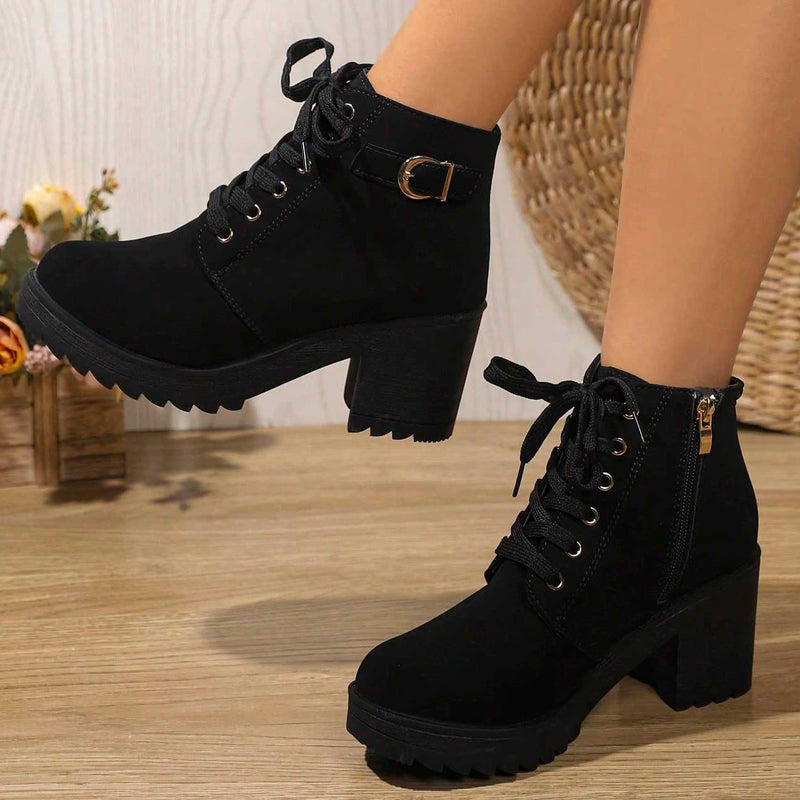 Bottines à talon bloc et plateforme pour femme