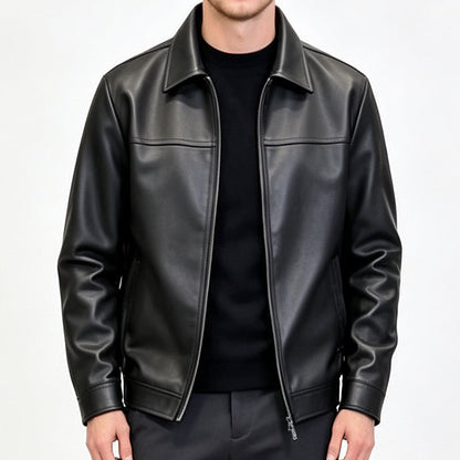 Blouson en cuir urbain raffiné