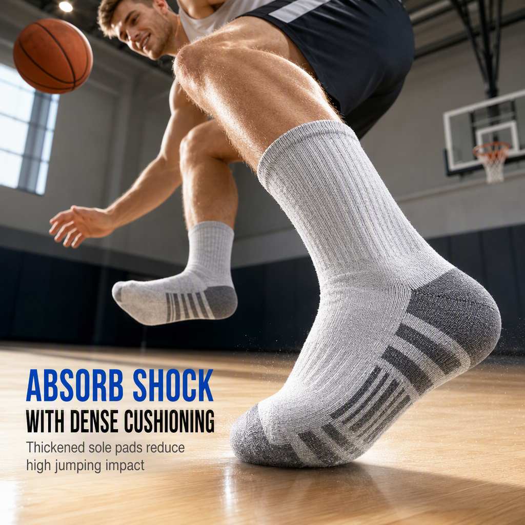 Chaussettes pour homme, absorbantes et respirantes