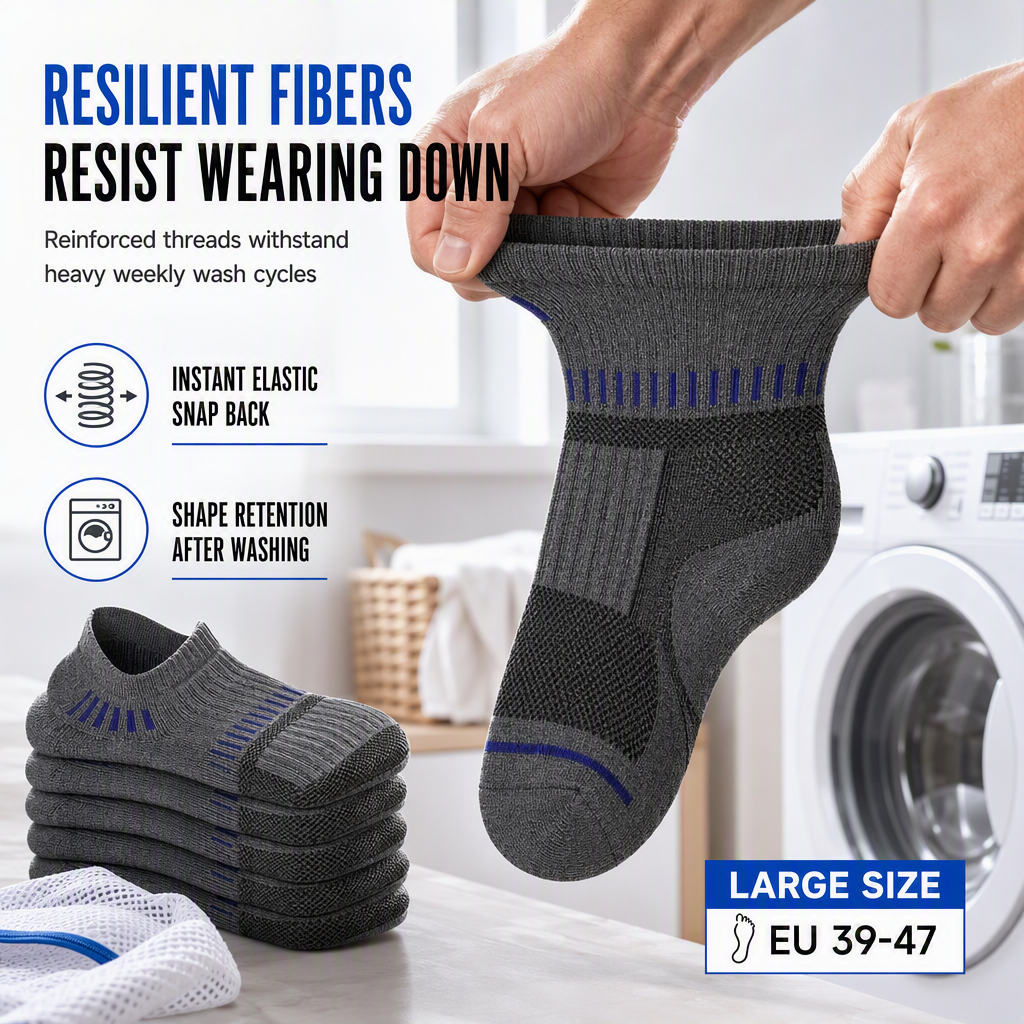Chaussettes pour homme, absorbantes et respirantes