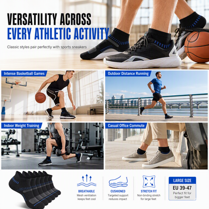 Chaussettes pour homme, absorbantes et respirantes